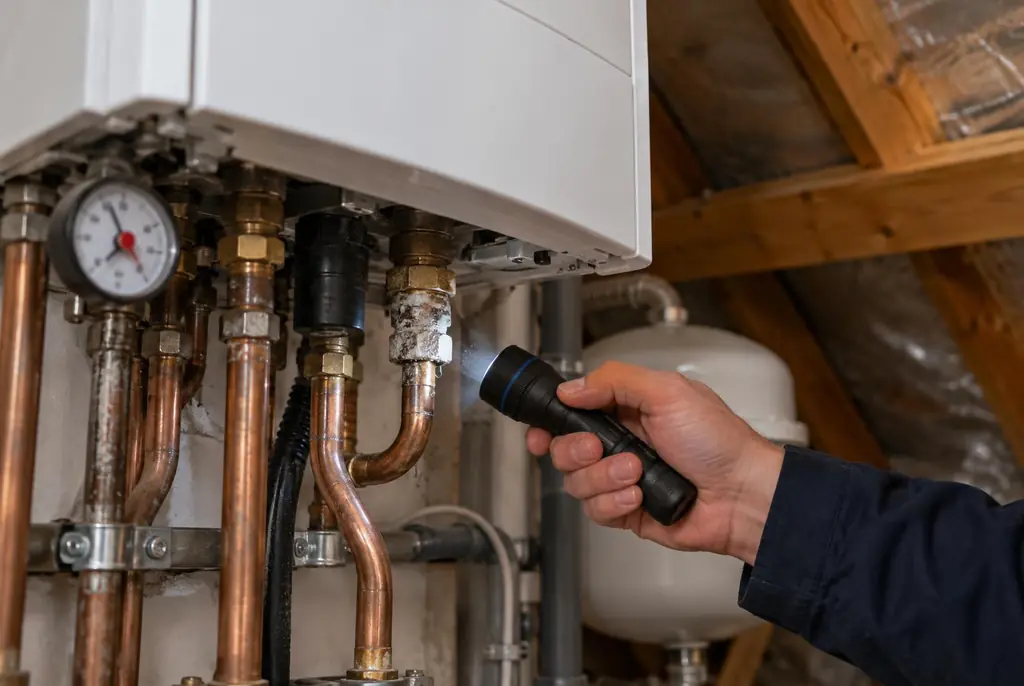 Lekdetectie Beesd – cv-ketel en leidingen op zolder